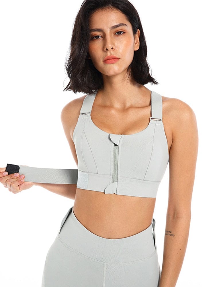 Allrj Super strap sports bra for women White