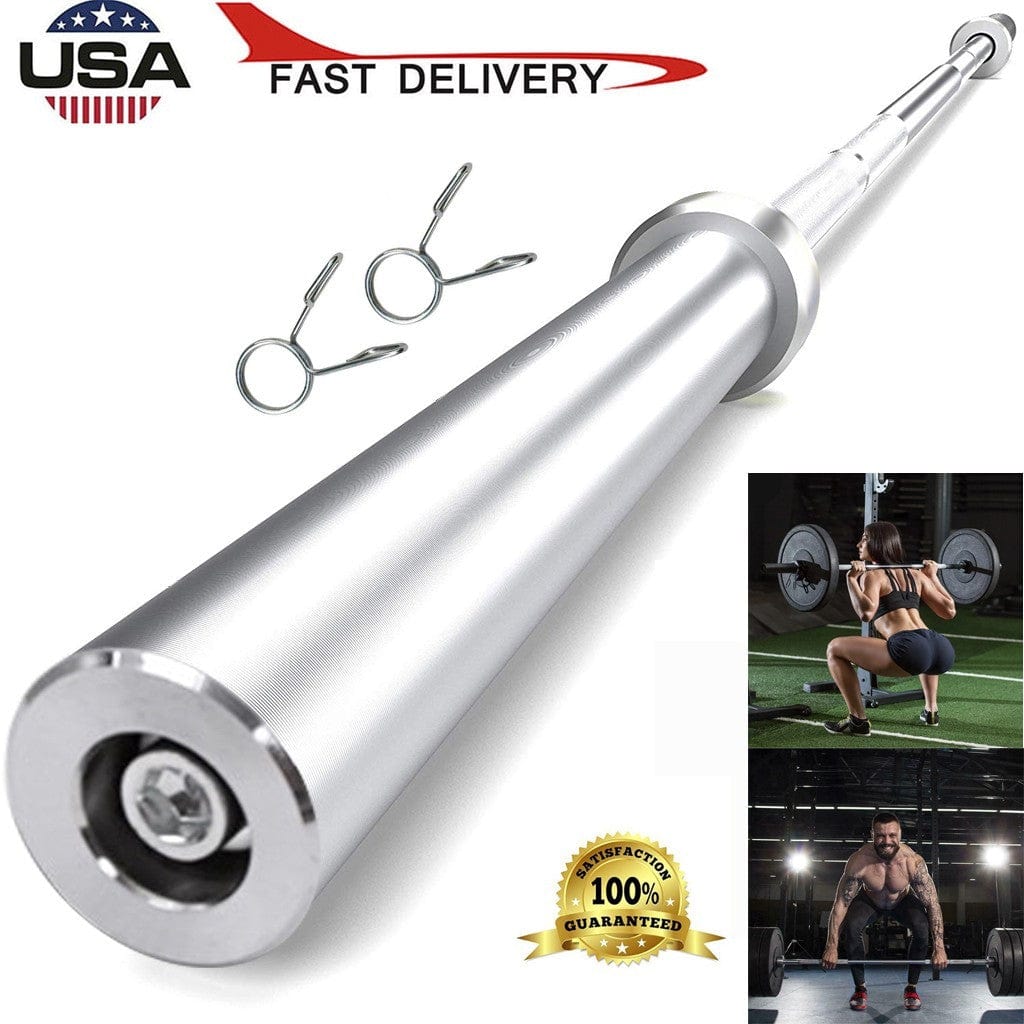 Allrj 6Ft Olympic Barbell Silver