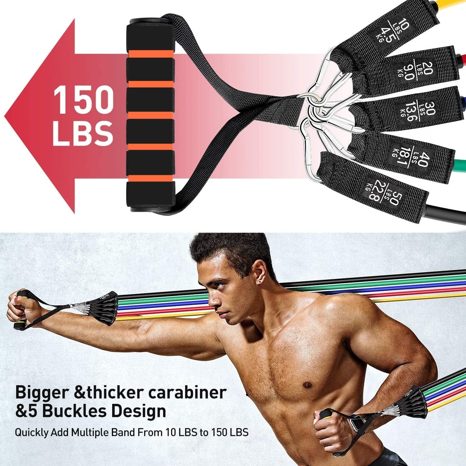 Super Resistance 150lb Workout Bands