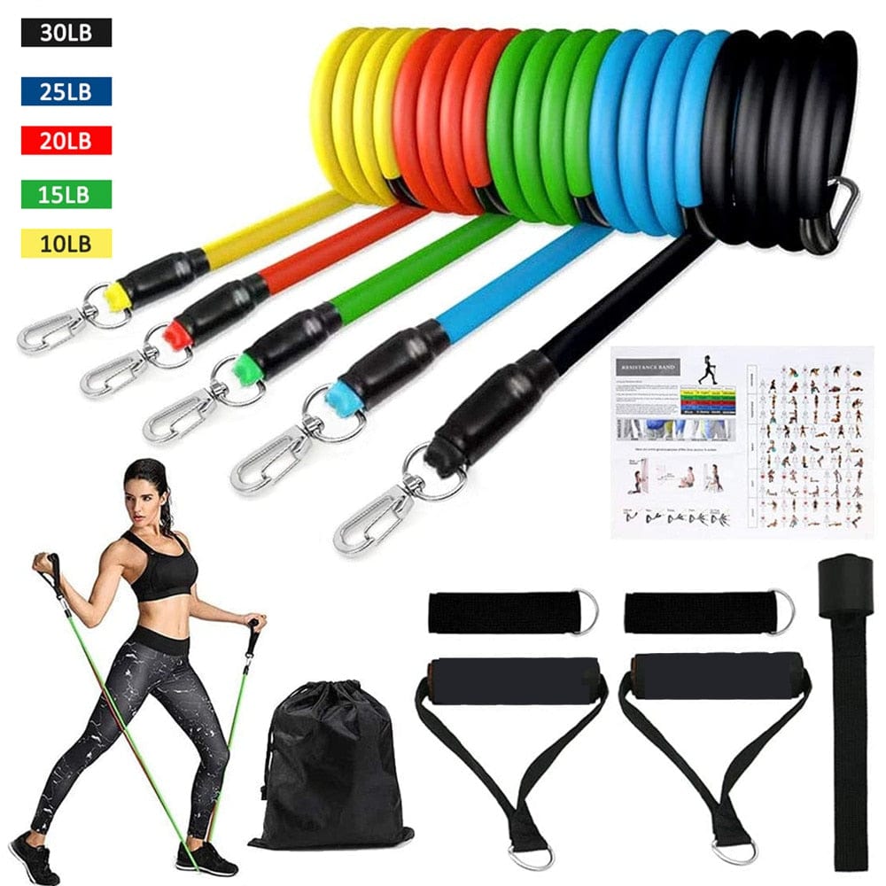 Super Resistance 150lb Workout Bands SET A-100LB-11PCS United States