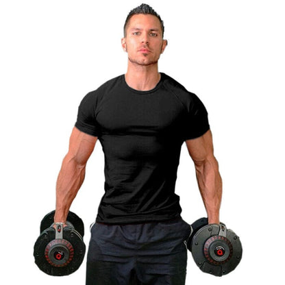 Pure monochrome fitness t-shirt Black