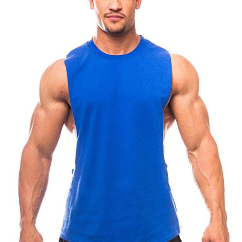 ALLRJ T-shirt Blue / 2XL Men's Fashion Casual Solid Color Cotton Undershirt
