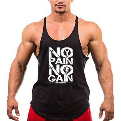 No pain no gain fitness tank top black 176