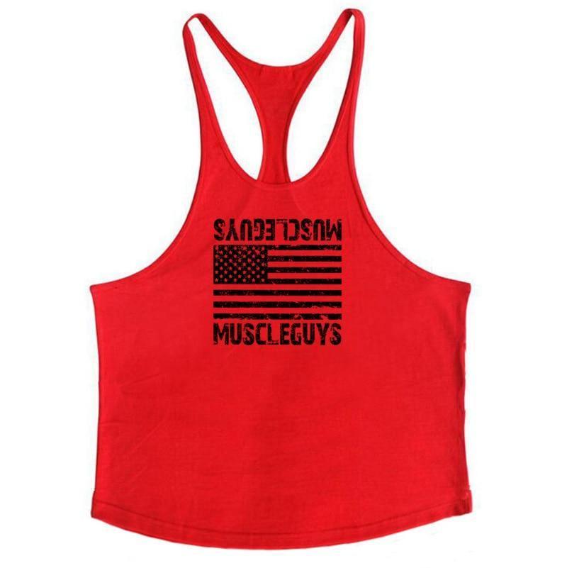 No pain no gain fitness tank top red 169