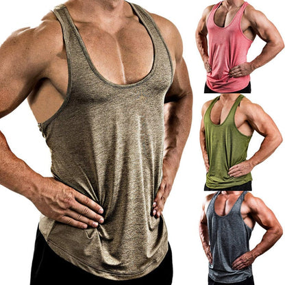 ALLRJ Tank top V-neck sleeveless top T-shirt sports fitness vest