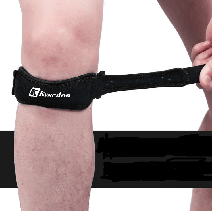 Tibia belt breathable knee strap Black