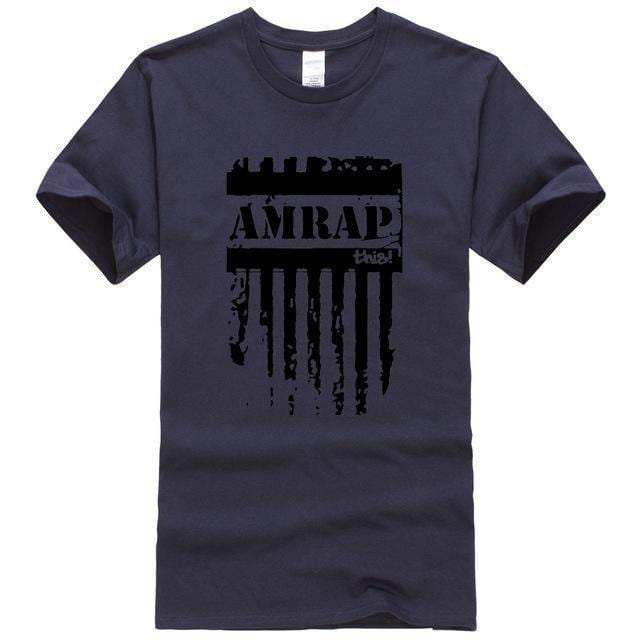 As many reps as possible CrossFit T-shirt dark blue1