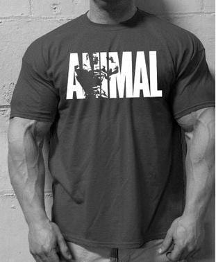 Men's old school animal training shirt Dark Grey
