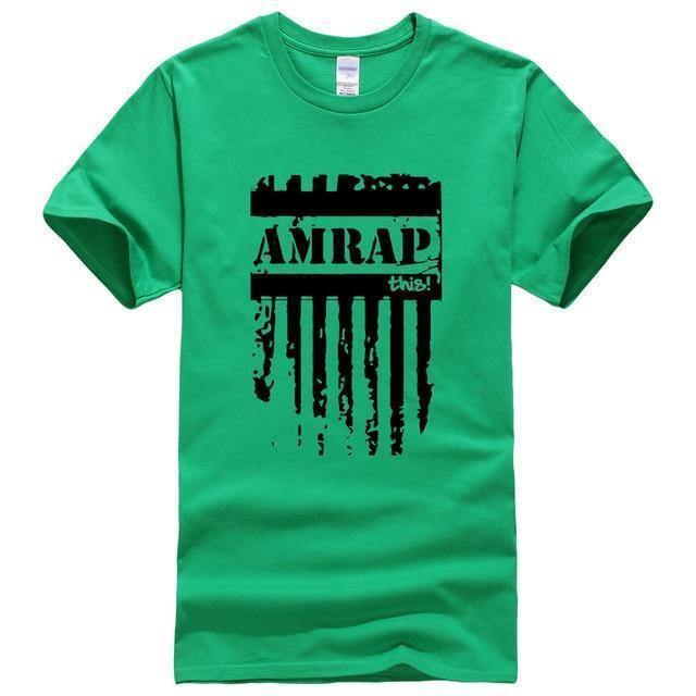 As many reps as possible CrossFit T-shirt green1