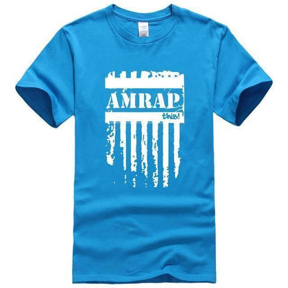 As many reps as possible CrossFit T-shirt light blue