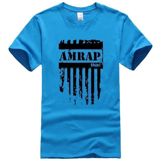 As many reps as possible CrossFit T-shirt light blue1