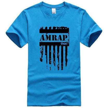 As many reps as possible CrossFit T-shirt light blue1