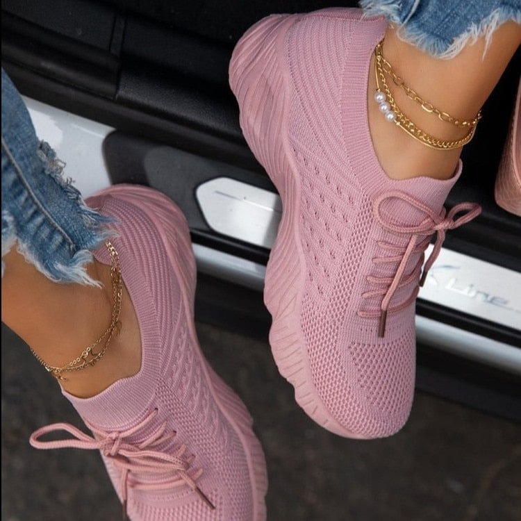 Allrj women's casual sneakers Pink