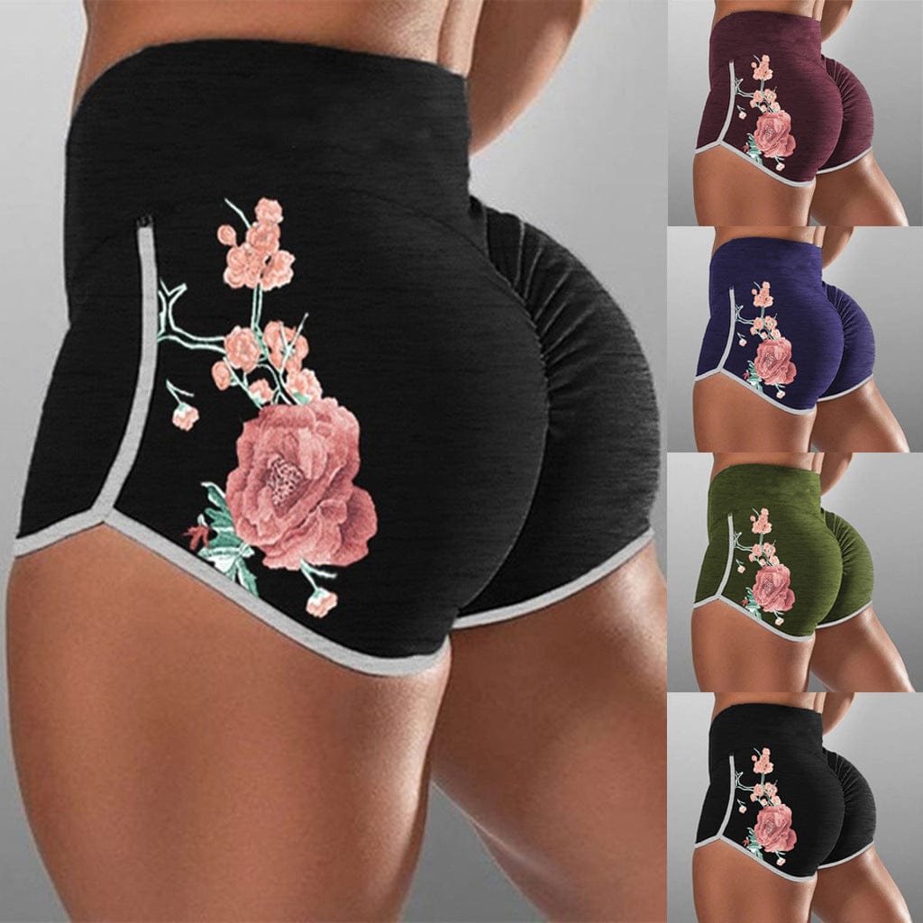 Sassy womens flower print boy shorts