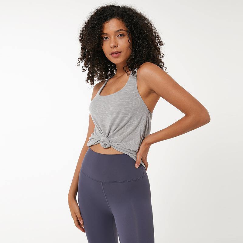 Womens Bella Fitness Top Silver