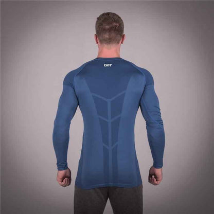 Long Sleeve Men's Lifting Shirt with Rashgard  technology - ALLRJ