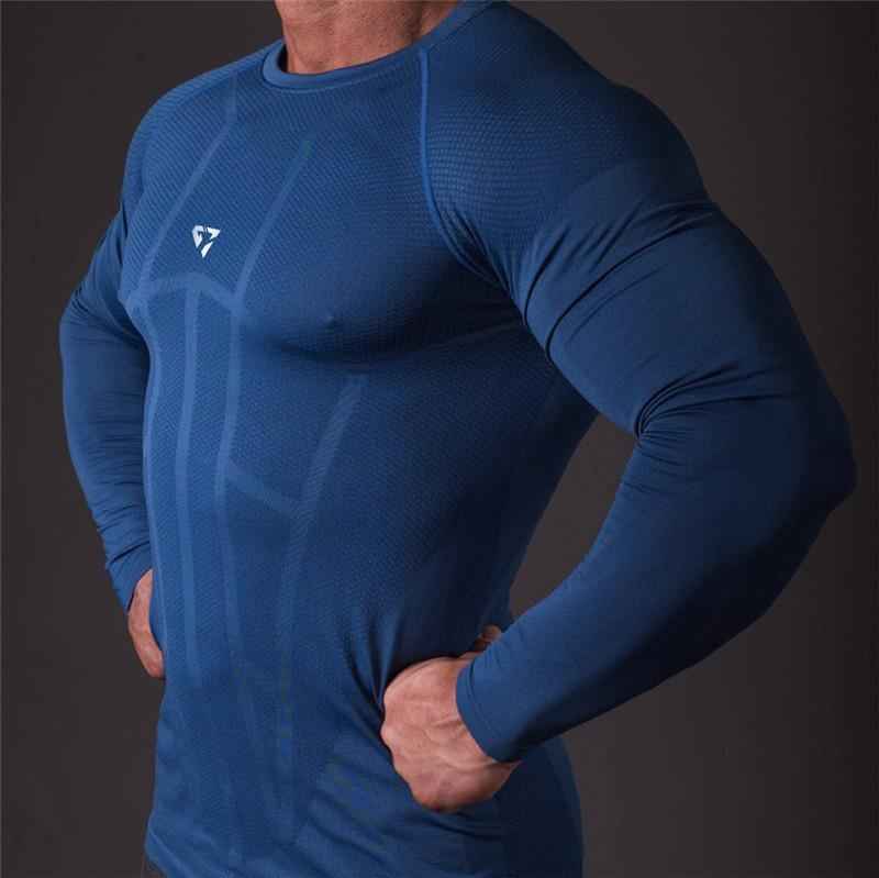 Long Sleeve Men's Lifting Shirt with Rashgard  technology - ALLRJ