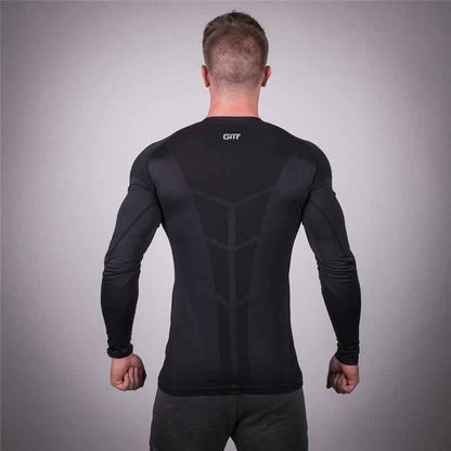 Long Sleeve Men's Lifting Shirt with Rashgard  technology - ALLRJ