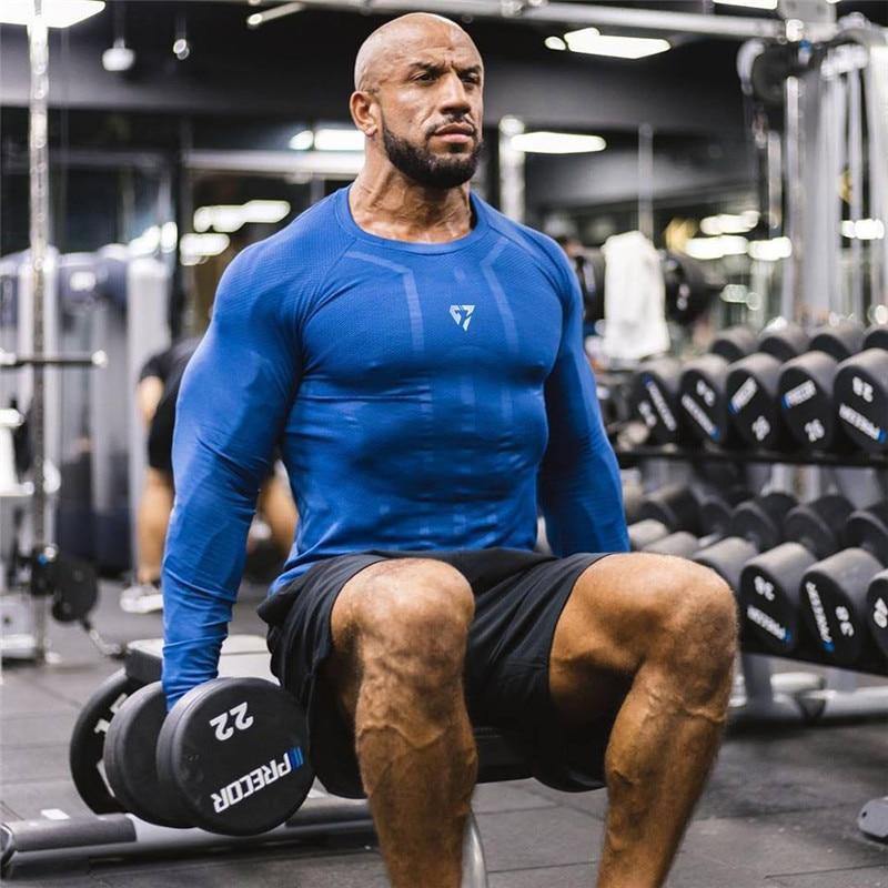 Long Sleeve Men's Lifting Shirt with Rashgard technology