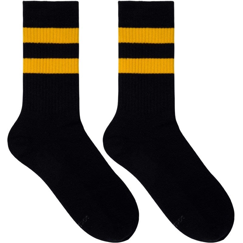 Allrj Old school tube socks Yellow Black socks