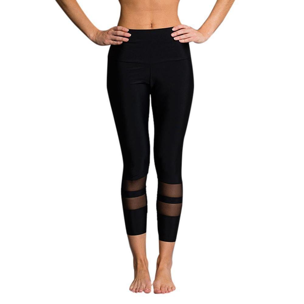 Chic High Waist Yoga Pants Black