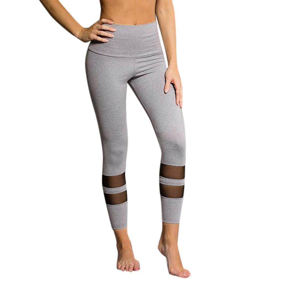 Chic High Waist Yoga Pants Gray