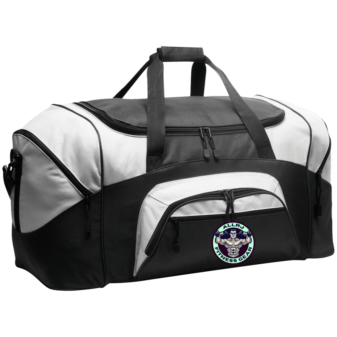 Allrj Gym Gains Duffel Bag Black/Gray One Size
