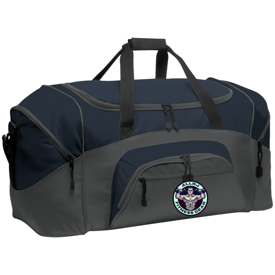 Allrj Gym Gains Duffel Bag Dark Charcoal/Navy One Size