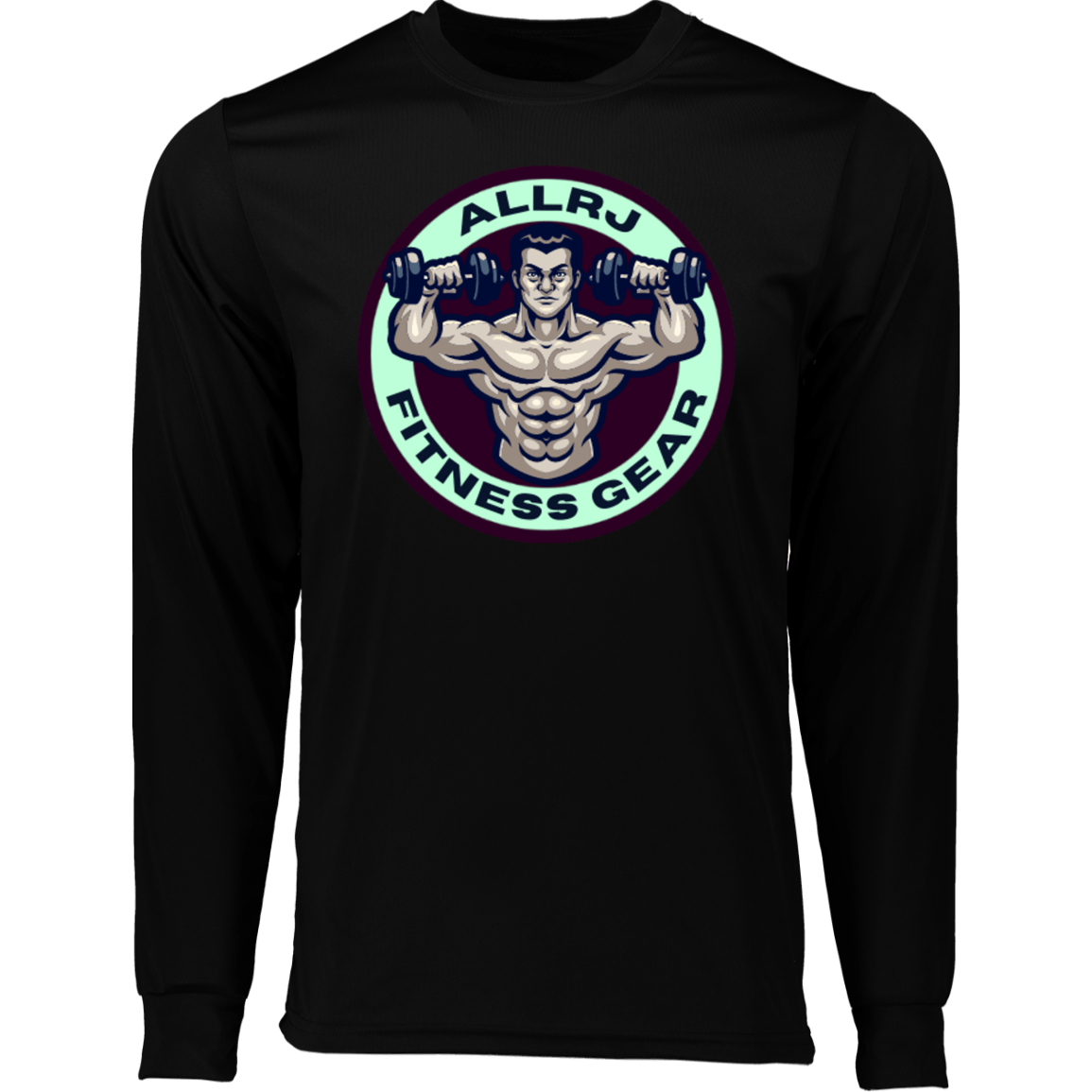 Allrj Heritage Long Sleeve Moisture-Wicking Long Sleeve Tee Black