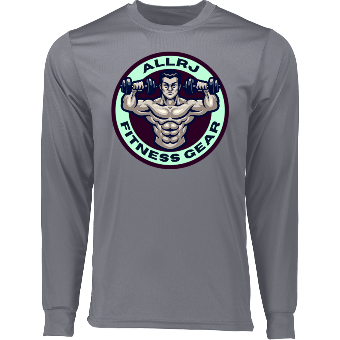 Allrj Heritage Long Sleeve Moisture-Wicking Long Sleeve Tee Graphite