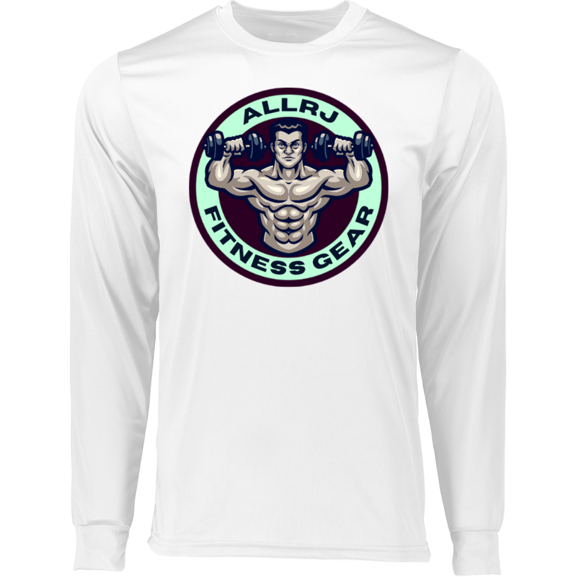 Allrj Heritage Long Sleeve Moisture-Wicking Long Sleeve Tee White