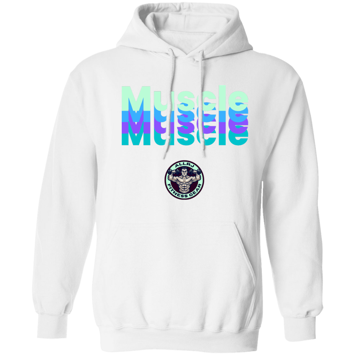 Allrj Muscle Pullover Hoodie White