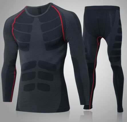 Allrj Men's compression heavy set Red L