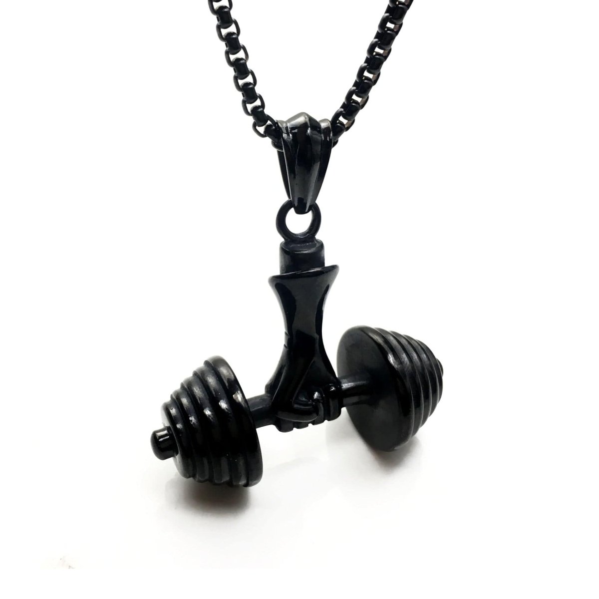 Gorilla swole titanium steel dumbbell necklace - ALLRJ