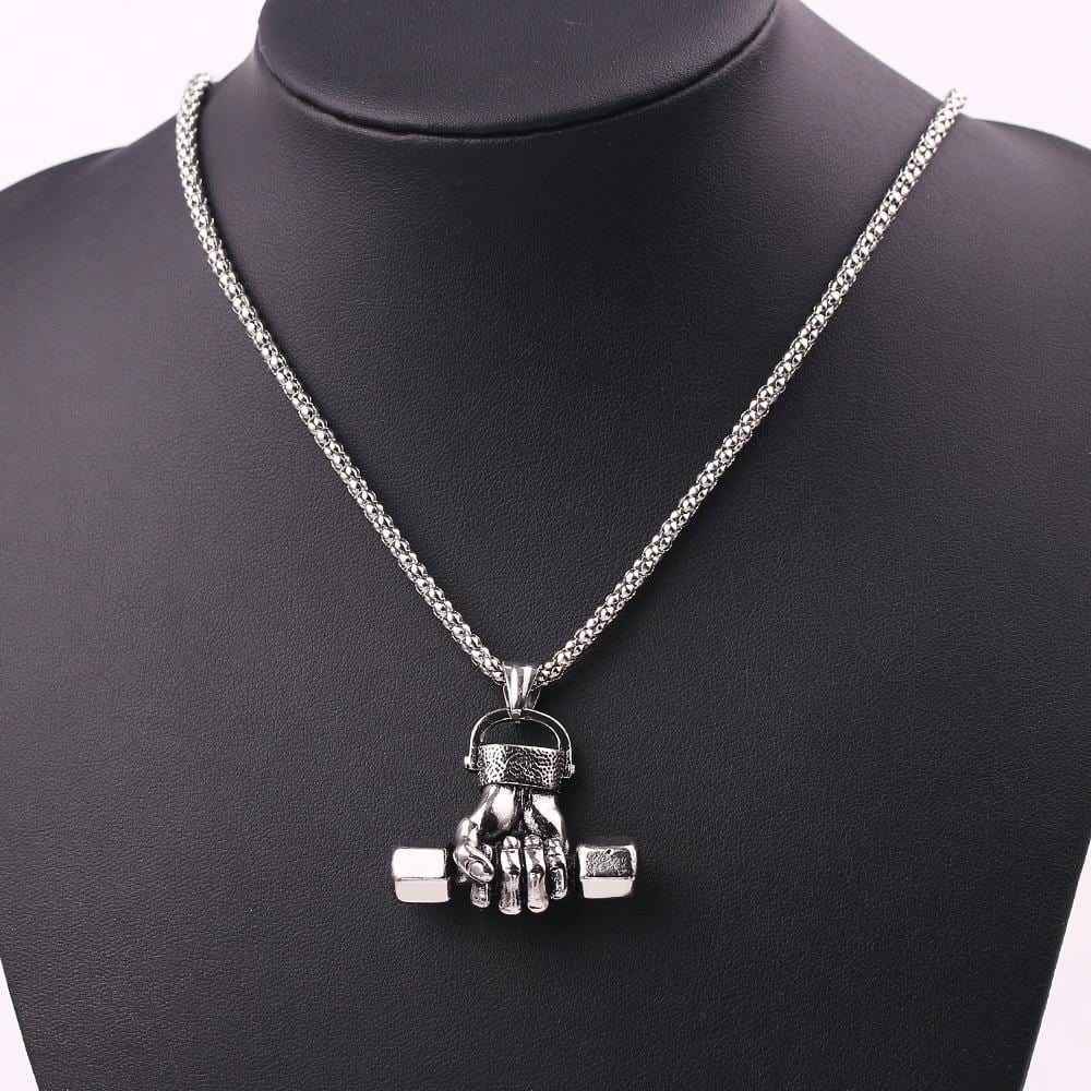 Hand of Zeus Dumbbell necklace - ALLRJ