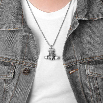Hand of Zeus Dumbbell necklace - ALLRJ