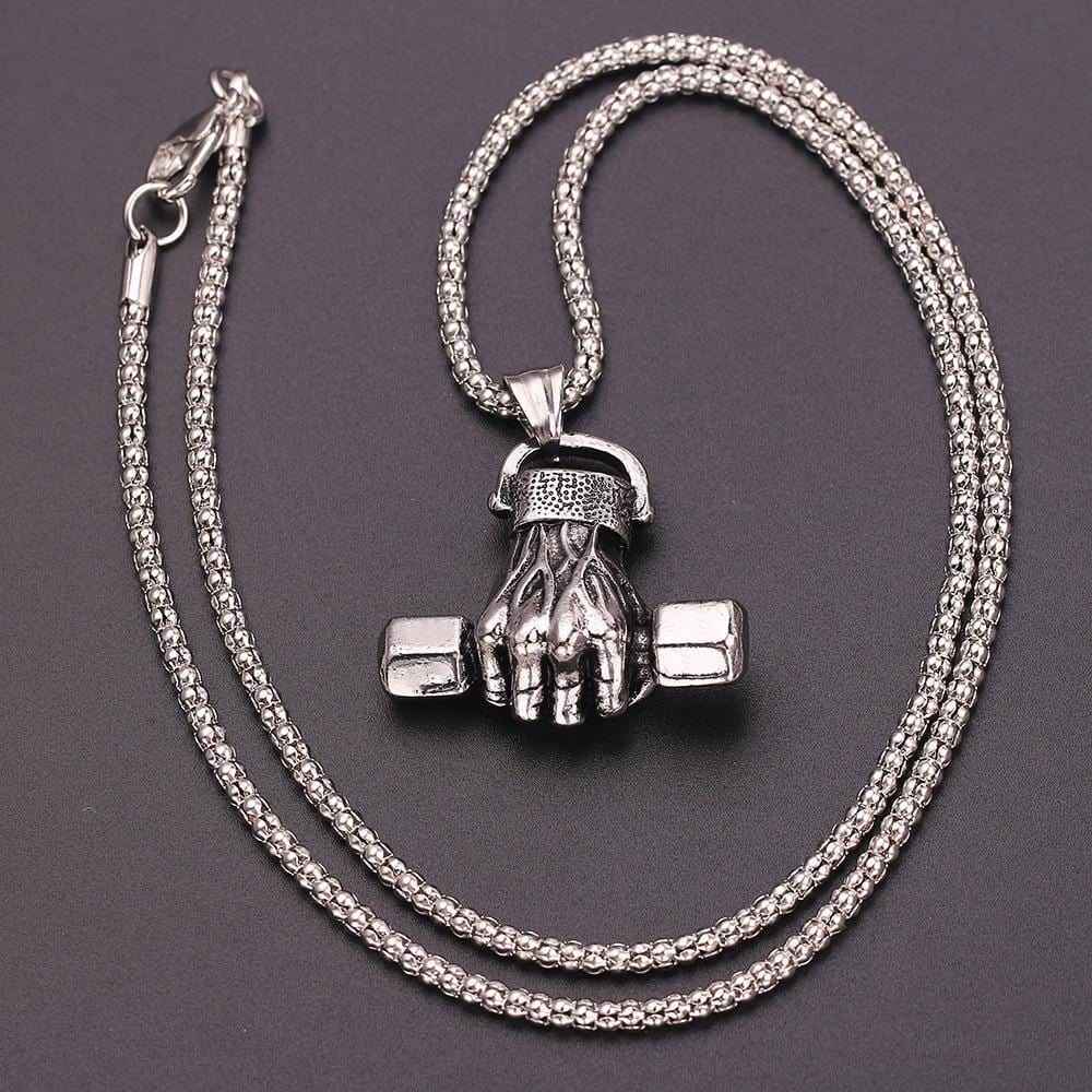 Hand of Zeus Dumbbell necklace - ALLRJ
