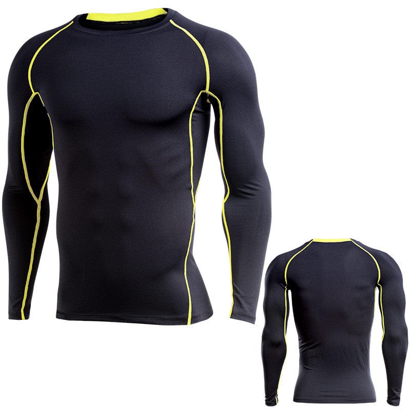 Long - sleeve quick - drying compression shirt - ALLRJ