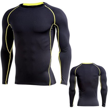 Long - sleeve quick - drying compression shirt - ALLRJ