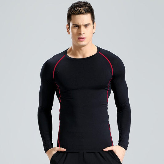 Long - sleeve quick - drying compression shirt - ALLRJ