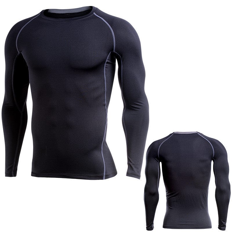 Long - sleeve quick - drying compression shirt - ALLRJ
