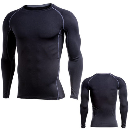 Long - sleeve quick - drying compression shirt - ALLRJ