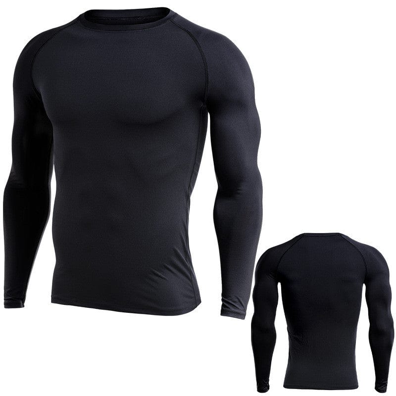 Long - sleeve quick - drying compression shirt - ALLRJ