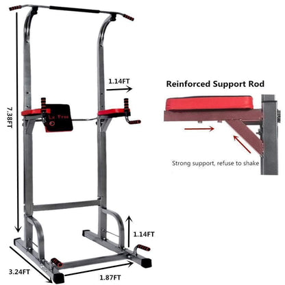 Tower of power multi-function pull up bar station