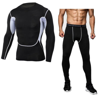 Mens legging & Long sleeve T Shirt Set - ALLRJ