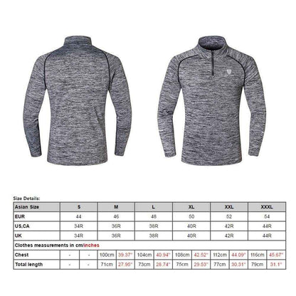Men's Lightweight Long Sleeve Sports Pullover - ALLRJ
