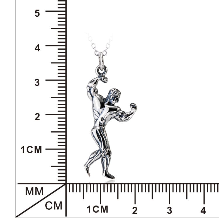 Muscle Man Classic 925 Sterling Silver Necklace - ALLRJ