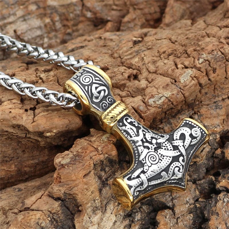 Muscle Viking Thor Hammer necklace - ALLRJ