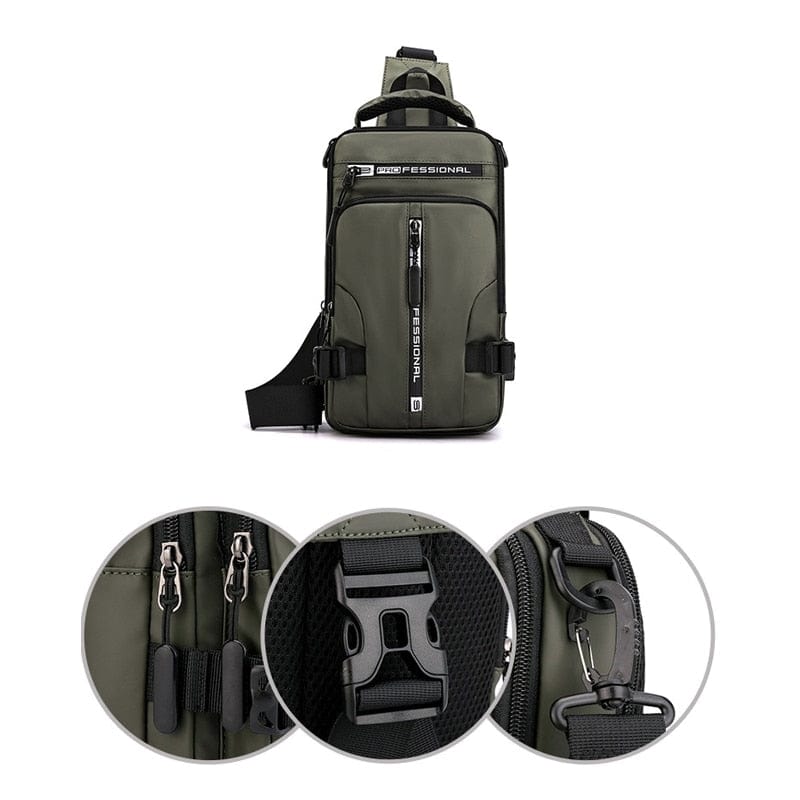 Oxford usb charging crossbody bag - ALLRJ