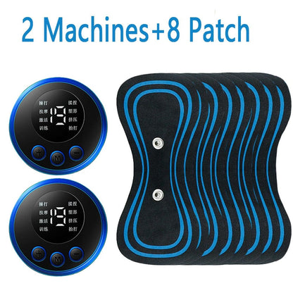 LCD Display EMS Muscle Stimulator 2 Machine 8 Patch